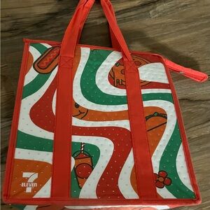 Red and Green Tote Bag Cooler Bag With Handles